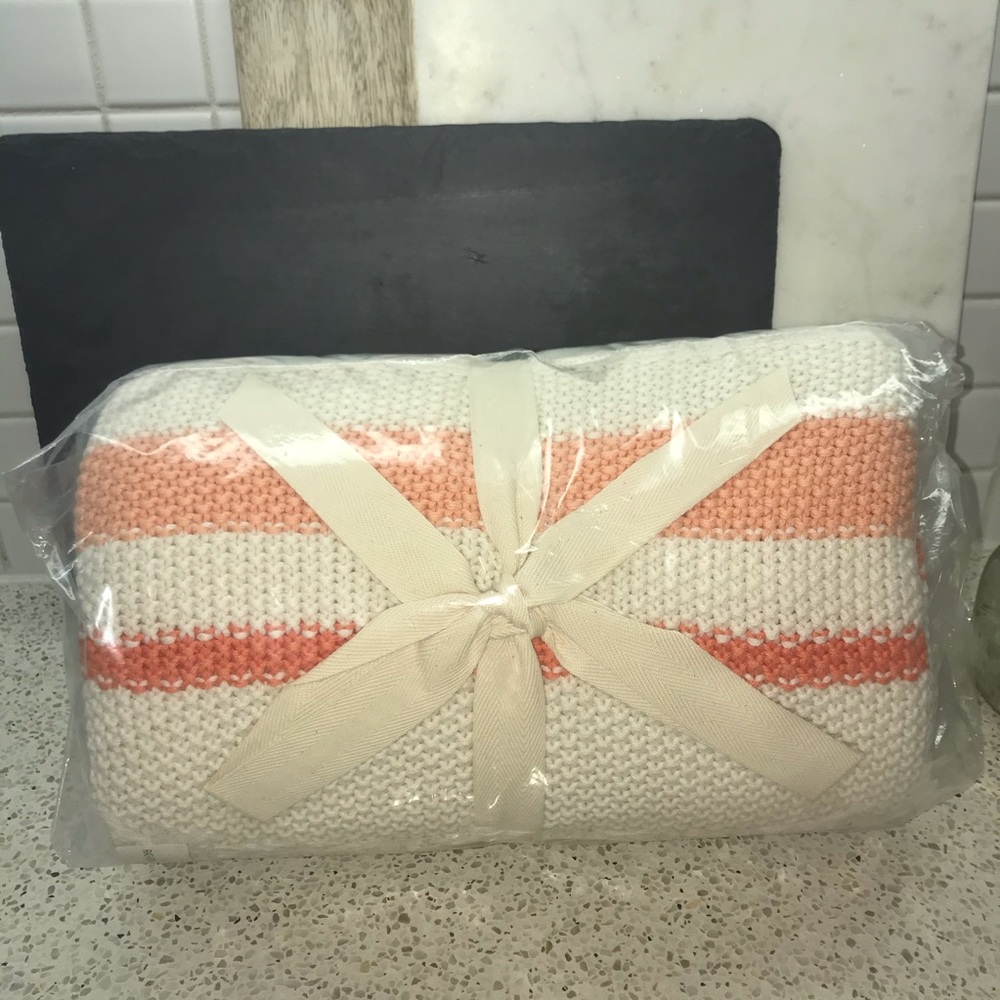 Ivory Knit Throw Blanket